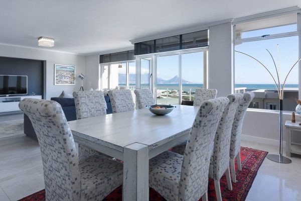 Modern dining and living room with uPVC double glazed windows