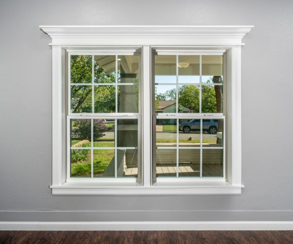 A shot of an interior window looking out through the glass